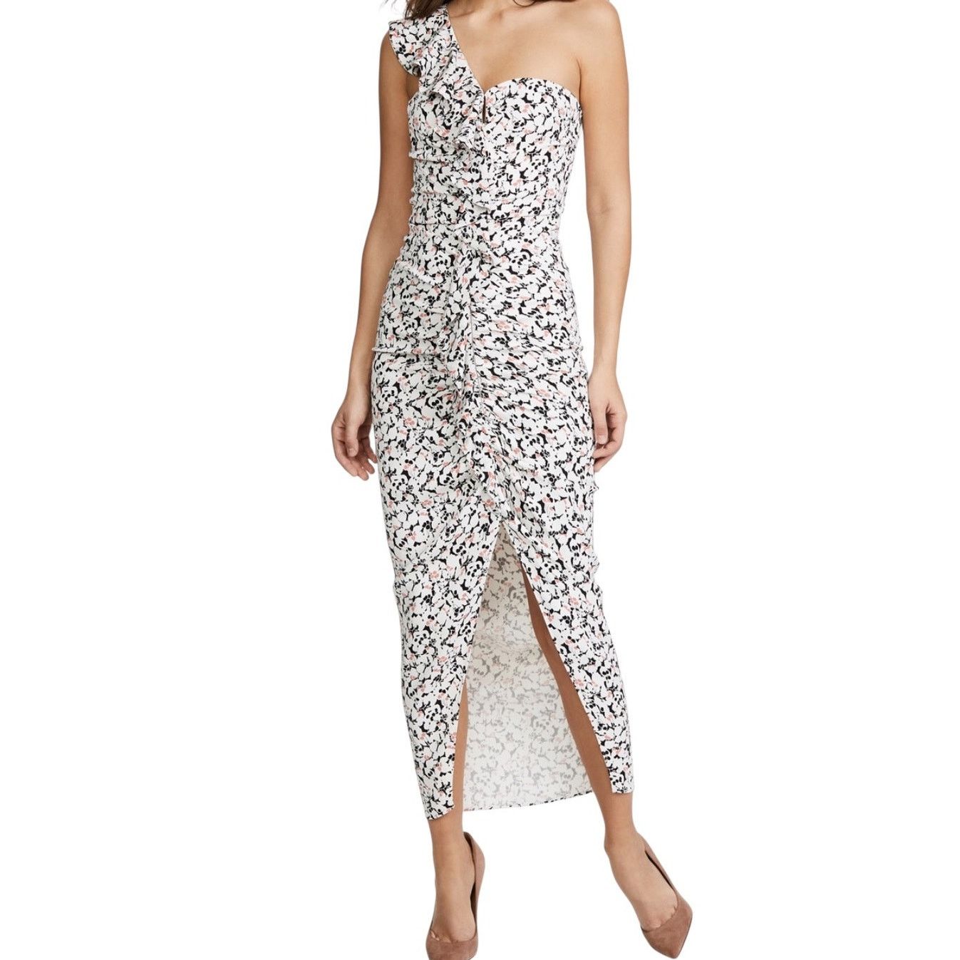 Veronica Beard Veronica Beard Ruffian One-Shoulder Floral Midi Dress 8 Size M / US 6-8 / IT 42-44 - 1 Thumbnail