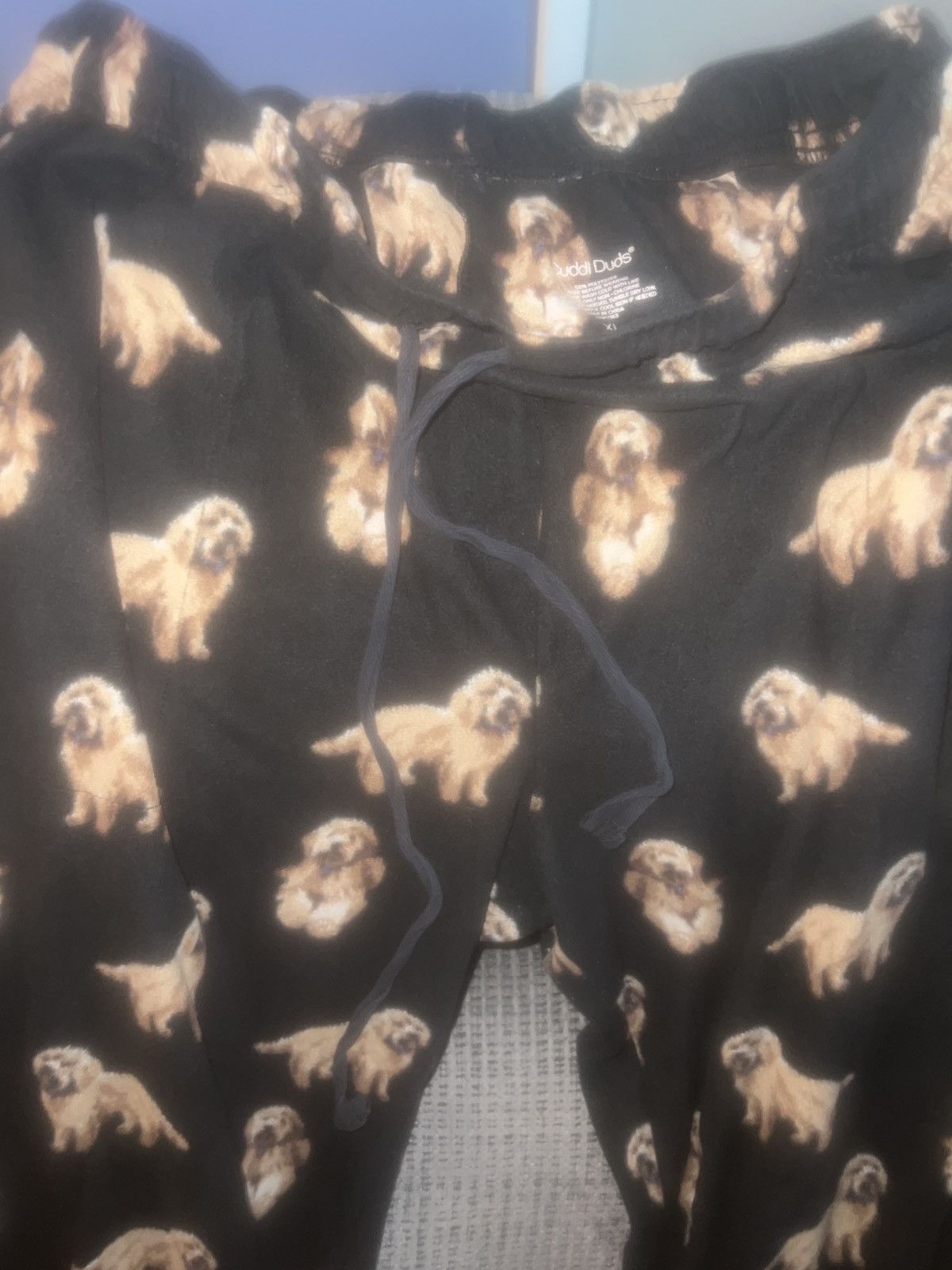 Hypebeast Cuddl Duds All-Over Dog Drawstring Pajama Pants Size US 28 / EU 44 - 2 Thumbnail