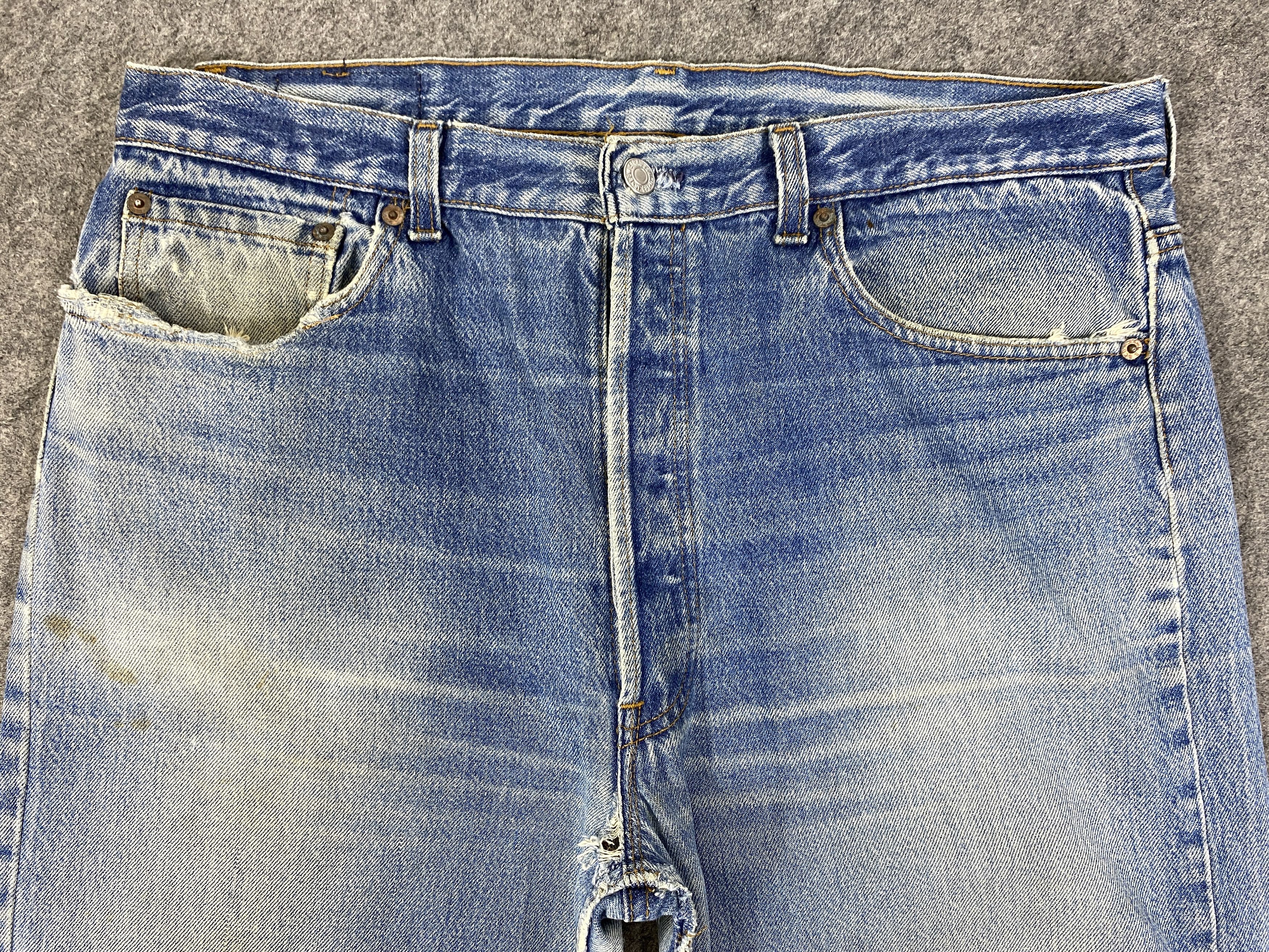 Japanese Brand Faded Blue Vintage Levis 501 Jeans 36x29 - JN3193 Size US 26 / EU 42 - 3 Thumbnail