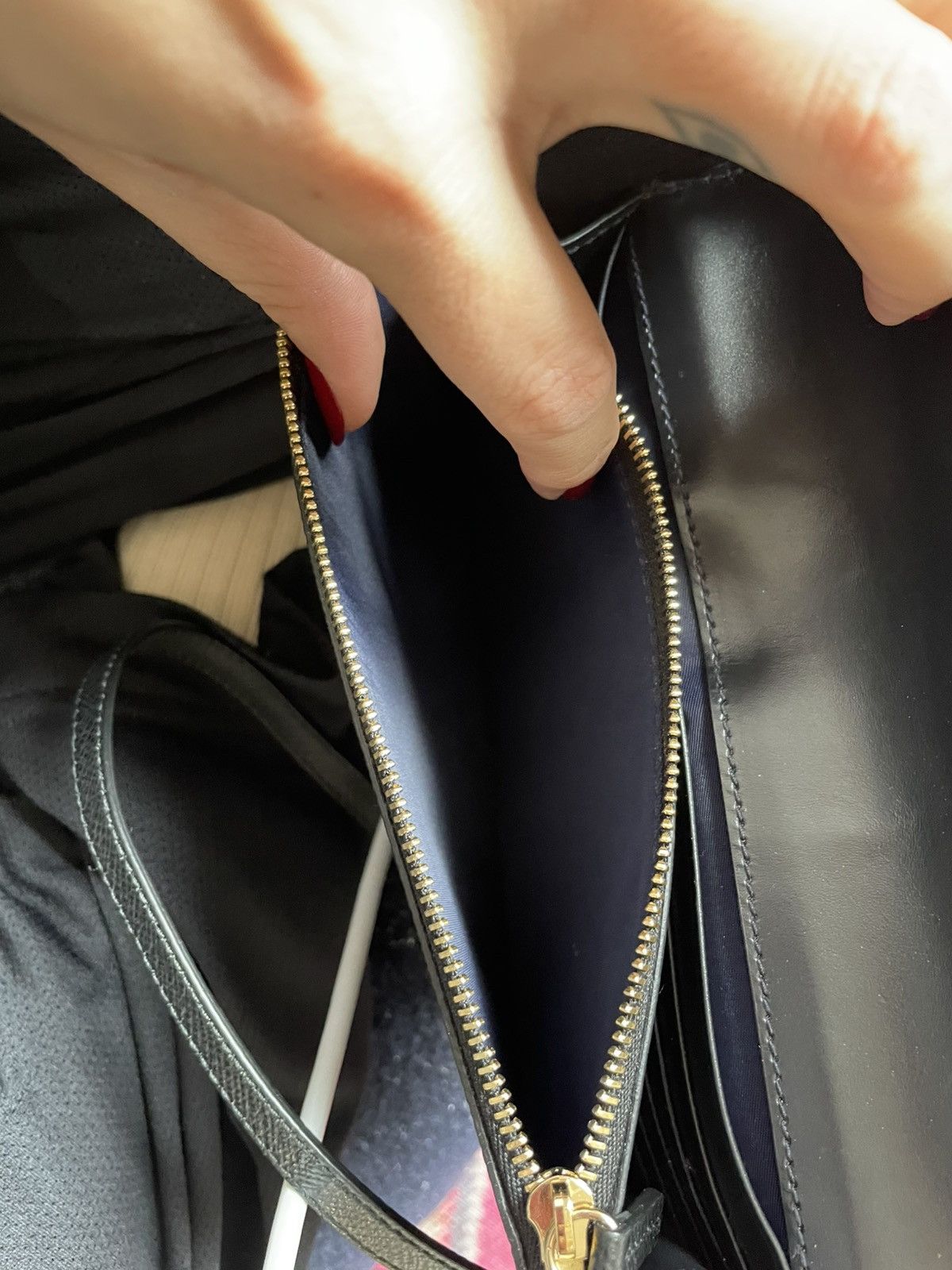 Smythson Smythson "Panama Leather" Black Crossbody Bag Size ONE SIZE - 7 Thumbnail
