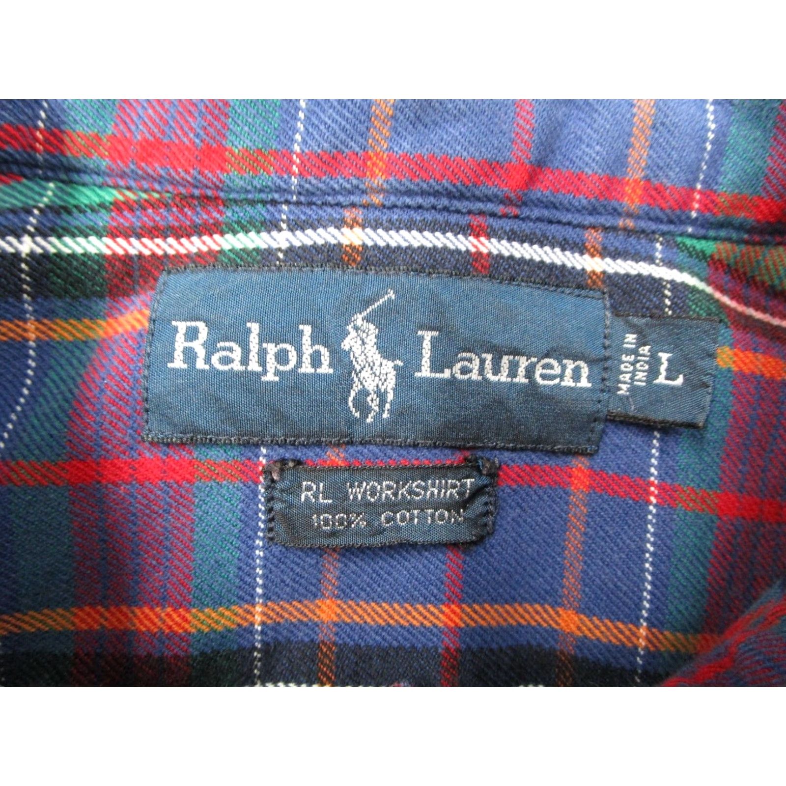 Polo Ralph Lauren VINTAGE Ralph Lauren Button-Up Flannel Shirt Mens Large Purple Plaid 90s Size US L / EU 52-54 / 3 - 3 Thumbnail