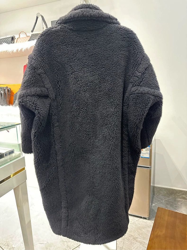 Max Mara Max Mara Teddy Classic Black Solid Long Sleeve Coat Jacket Size S / US 4 / IT 40 - 2 Thumbnail