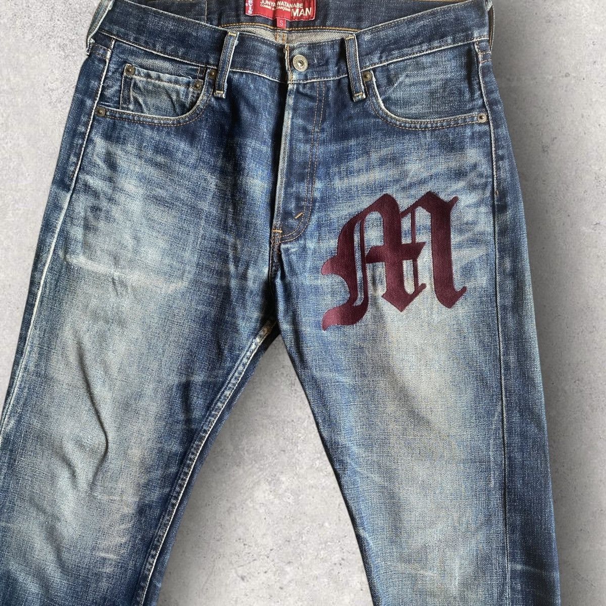 Junya Watanabe Fall02 Runway M Embroidered Jeans Size US 32 / EU 48 - 2 Thumbnail