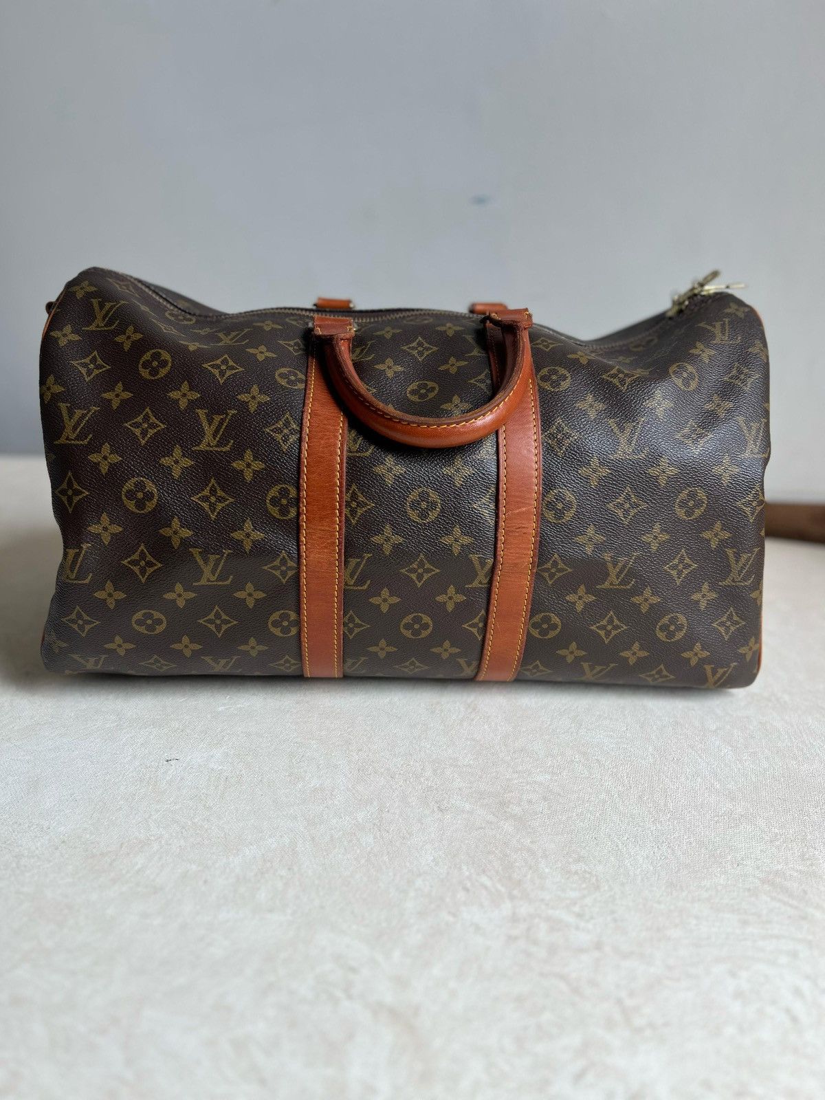 Pre-owned Louis Vuitton Keepall 45 Vintage In Brown