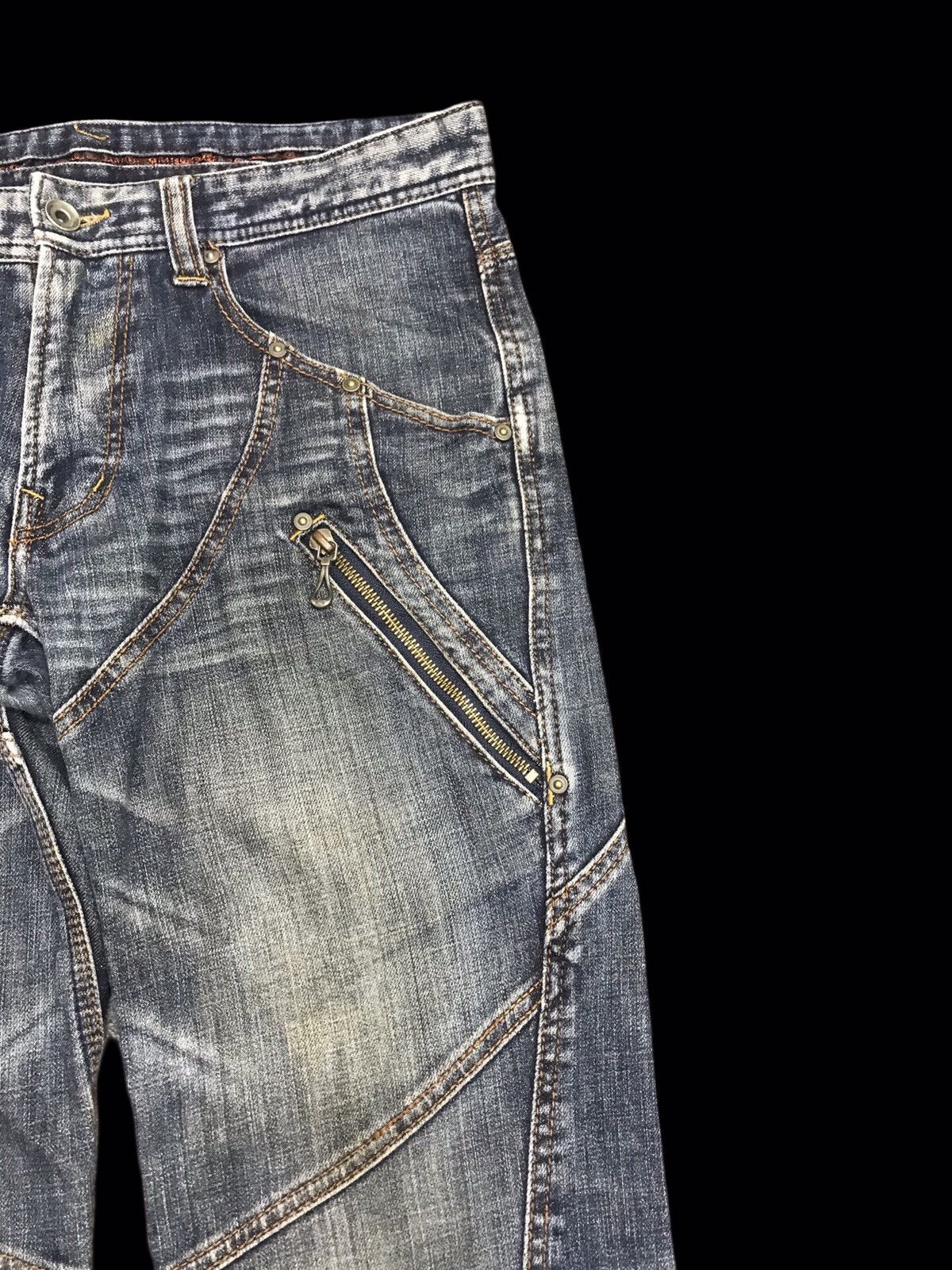 Designer × Japanese Brand 💥FLARE💥NICOLE Flare Assymetrical Seam Denim F73 Size US 31 - 14 Thumbnail
