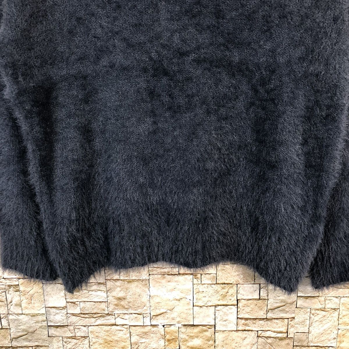Homespun Knitwear Earth Music& Econology Shag Shaggy Fur Mohair Knitwear #A490 Size S / US 4 / IT 40 - 6 Thumbnail
