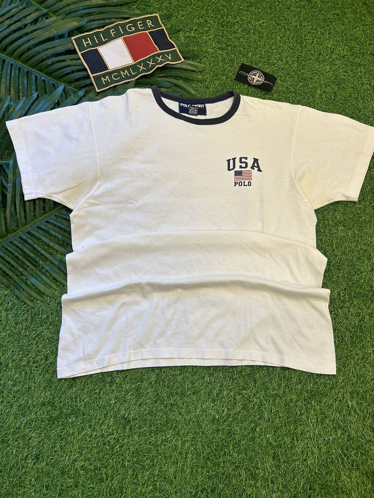 Polo Ralph Lauren Vintage Polo Sport Usa Tshirt 90s Polo Size M Size US M / EU 48-50 / 2 - 1 Thumbnail