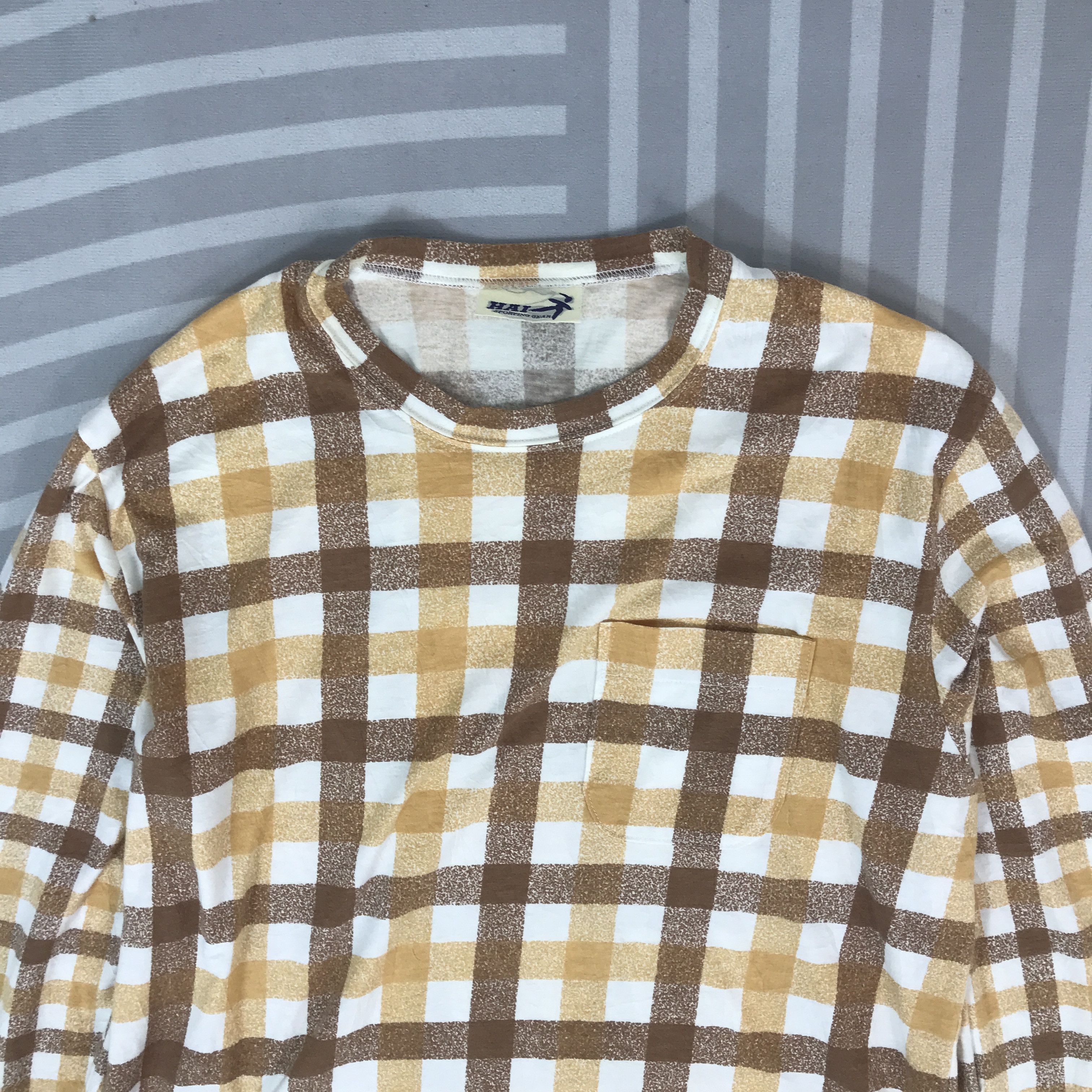 Vintage Hai Sporting Gear tartan long sleeve T-Shirt
