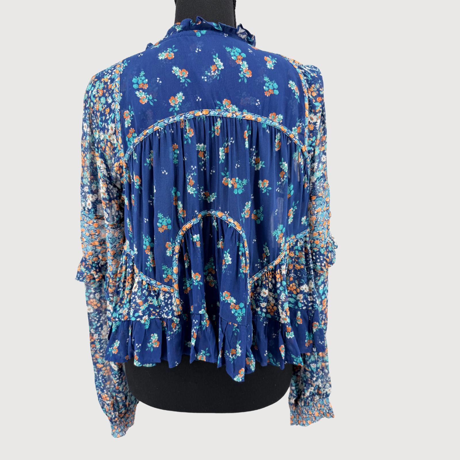 Other Anthropologie Boho Sheer Floral Babydoll Blouse M Size M / US 6-8 / IT 42-44 - 4 Thumbnail