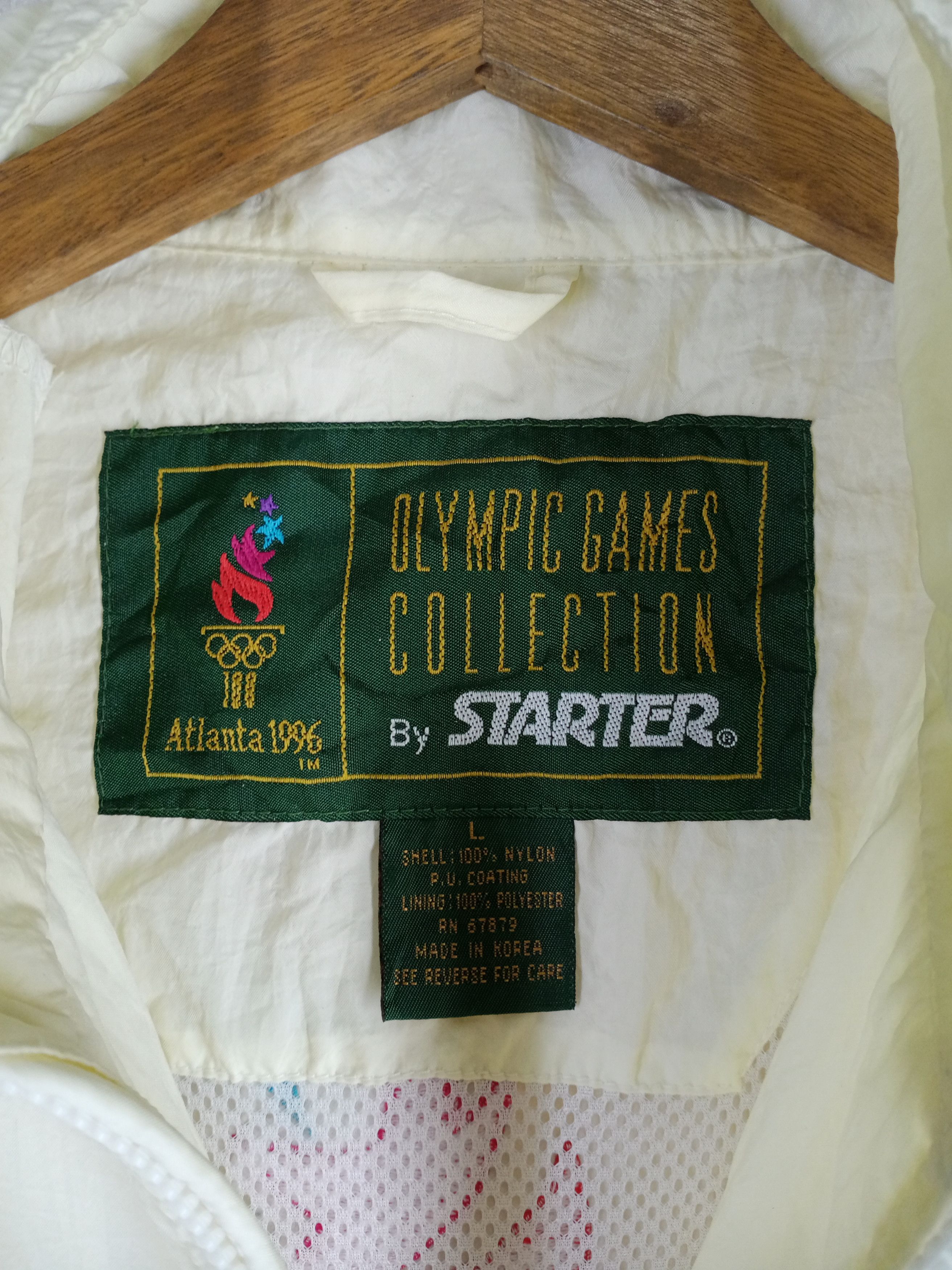 USA Olympics Rare Vintage Starter Olympic Atlanta 1996 Windbreaker Jacket Size US XL / EU 56 / 4 - 9 Thumbnail