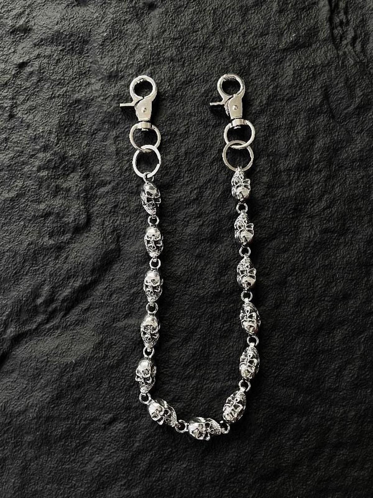 Jewelry Metal Big Skull Wallet Chain, Pants Chain Size ONE SIZE - 3 Thumbnail