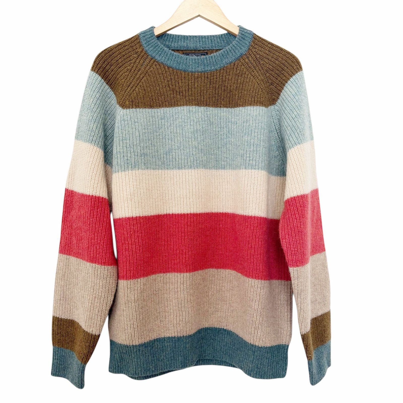Beams Plus Beams Plus Multi Stripe 5G Wool Crewneck Sweater Sz L Size US L / EU 52-54 / 3 - 1 Thumbnail