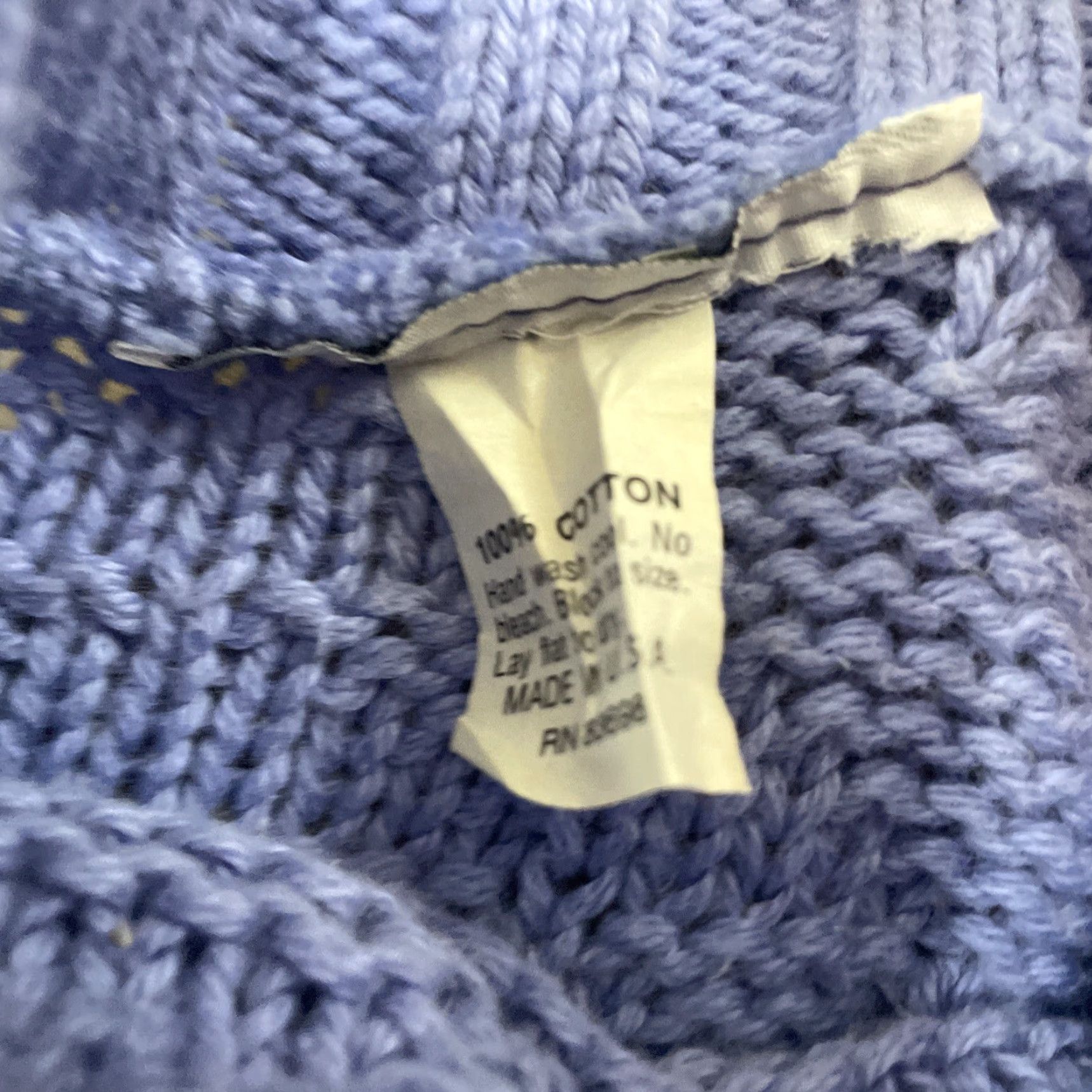 Vintage VINTAGE Turtleneck Sweater Women Small Blue Chunky-Knit Preppy Pullover Knit Modern Classic Decade 90s Womens Size S / US 4 / IT 40 - 7 Thumbnail
