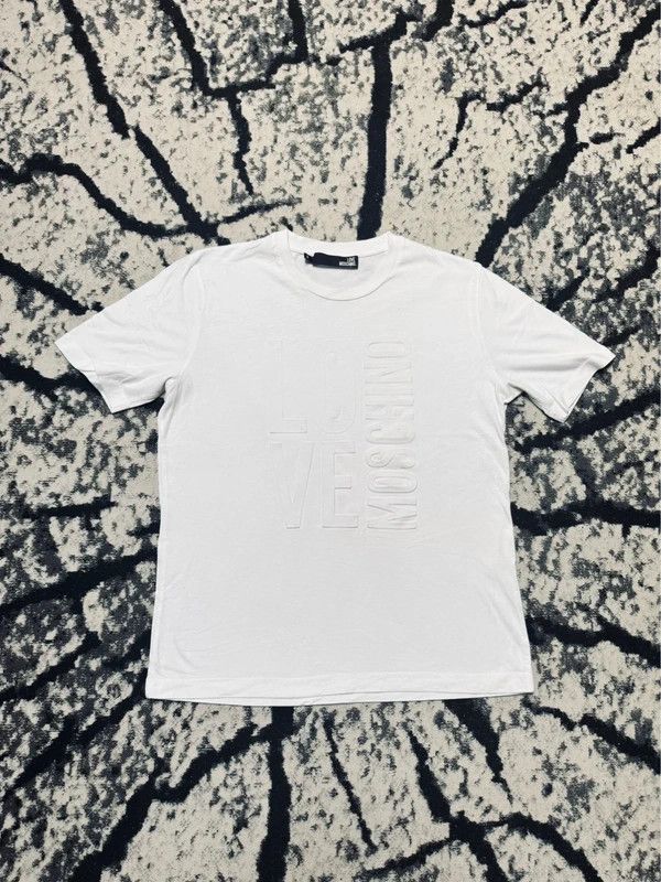 Moschino Moschino white S logo t-shirt Size US S / EU 44-46 / 1 - 1 Thumbnail
