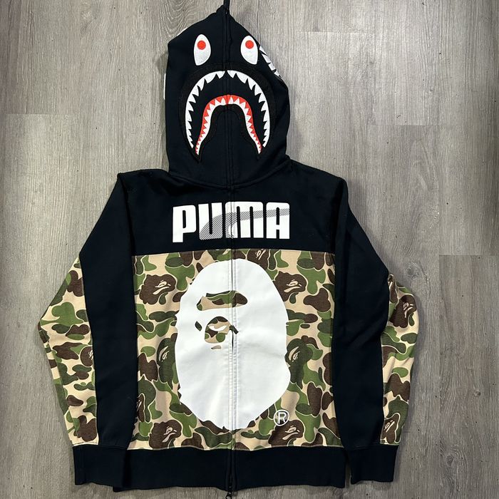 Puma bape best sale shark hoodie