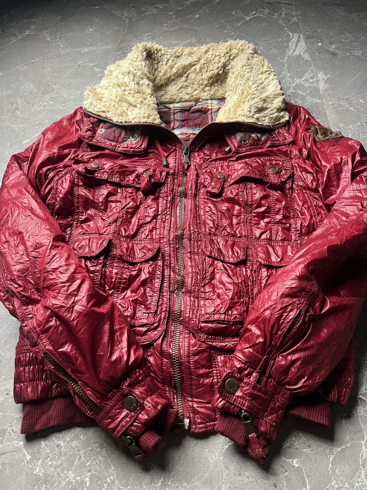 Dolce & Gabbana AW2008 Dolce & Gabbana Red Multi Pockets Cargo Puffer Jacket Size US M / EU 48-50 / 2 - 5 Thumbnail