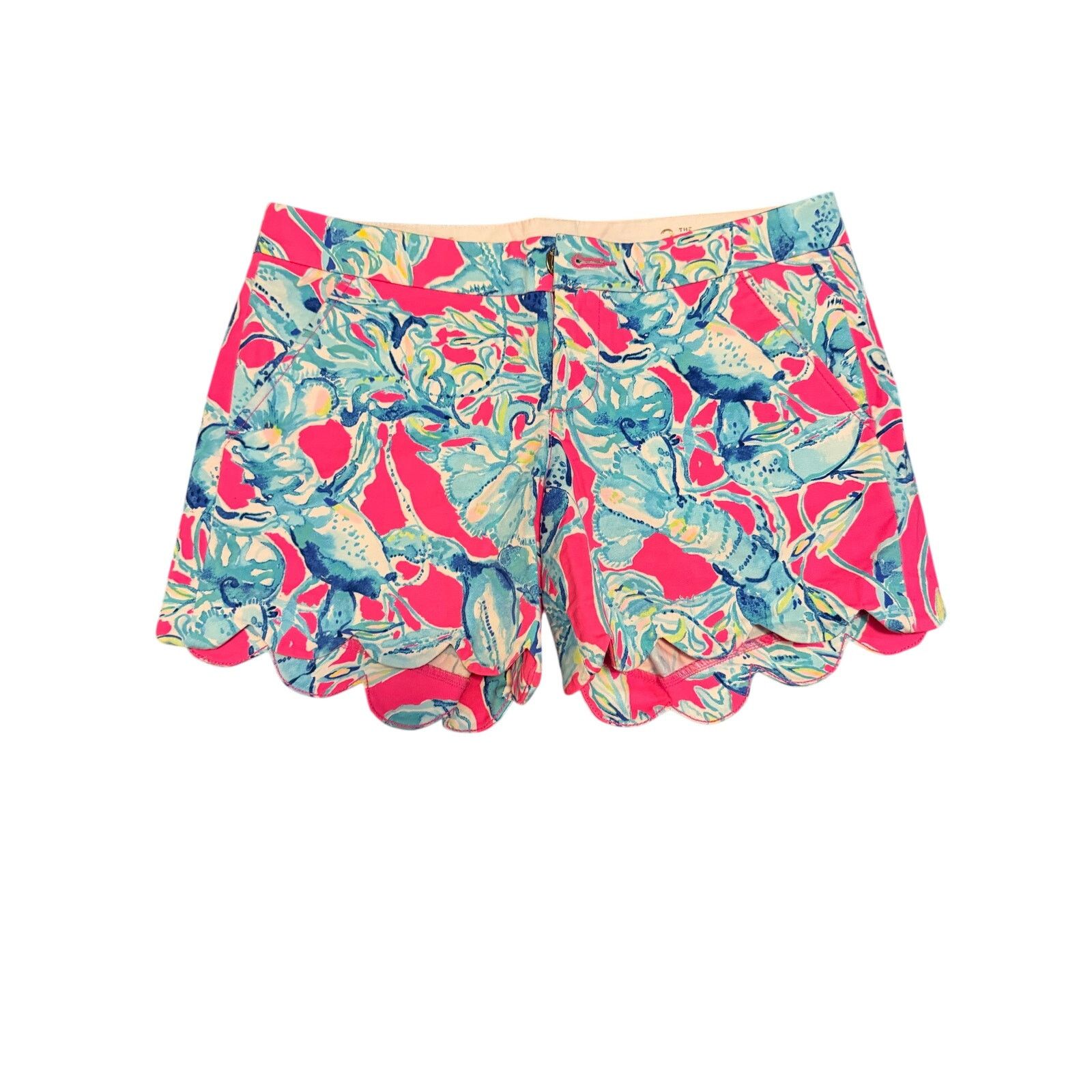 Lilly Pulitzer Lilly Pulitzer buttercup stretch short sz 2 lobsters in love Size 26" / US 2 / IT 38 - 1 Thumbnail