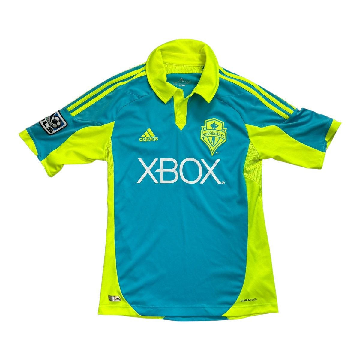 Adidas Seattle Sounders 3rd kit 2012-13 Xbox Cyan Adidas Size US S / EU 44-46 / 1 - 1 Thumbnail