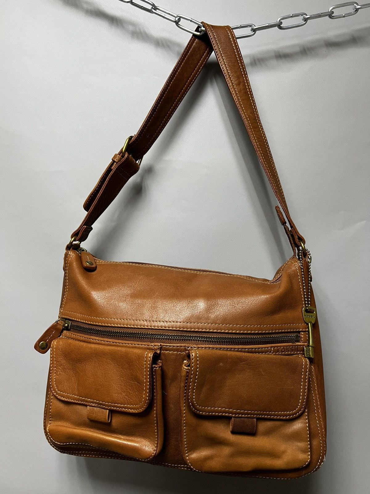 Fossil Vintage Fossil Leather Shoulder Bag Y2K Size ONE SIZE - 8 Thumbnail