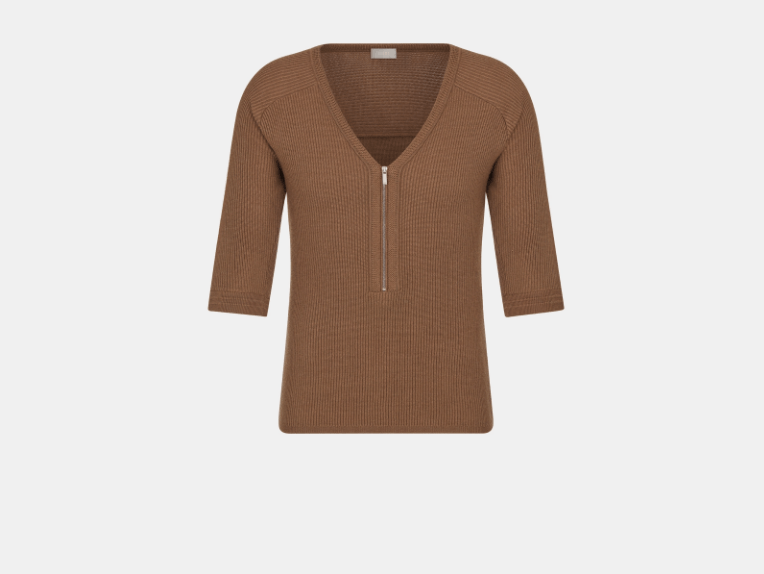 Dior o1w1db11225 443M61 Zipped Fitted Top in Brown Size US L / EU 52-54 / 3 - 1 Thumbnail