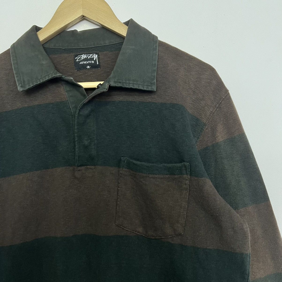 Stussy Stüssy Heavyweight Striped Rugby Polo Shirt Size US M / EU 48-50 / 2 - 5 Thumbnail