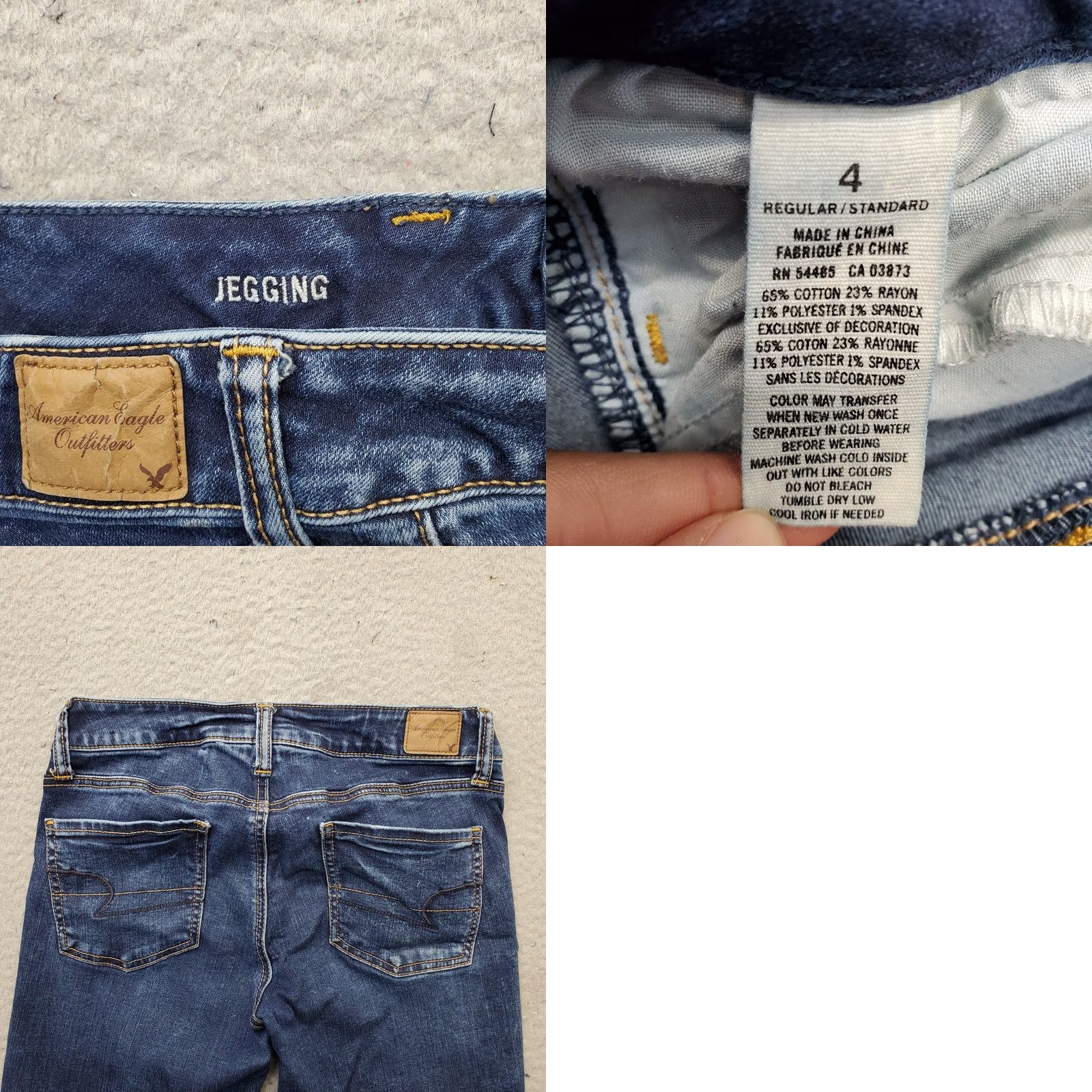 American Eagle Outfitters American Eagle Outfitters Jeans Womens 4 Blue Jegging Skinny Stretch Fit 5-Pocket Denim Size 27" / US 4 / IT 40 - 8 Thumbnail
