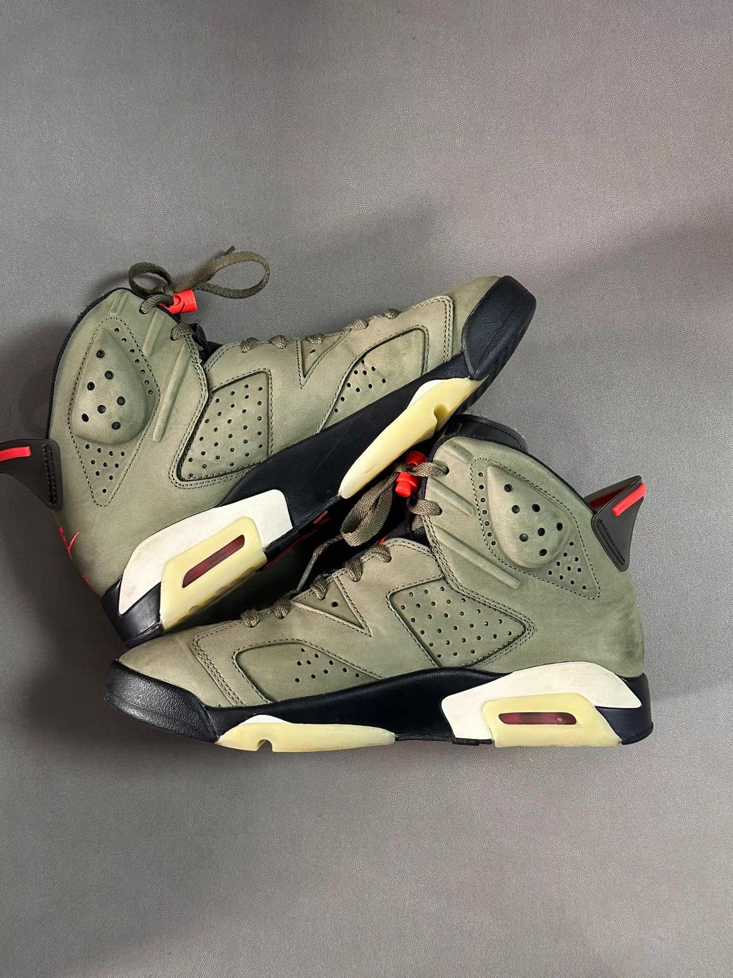 Nike TS x Air Jordan 6 Olive Ｑ20 Size US 8.5 / EU 41-42 - 5 Thumbnail