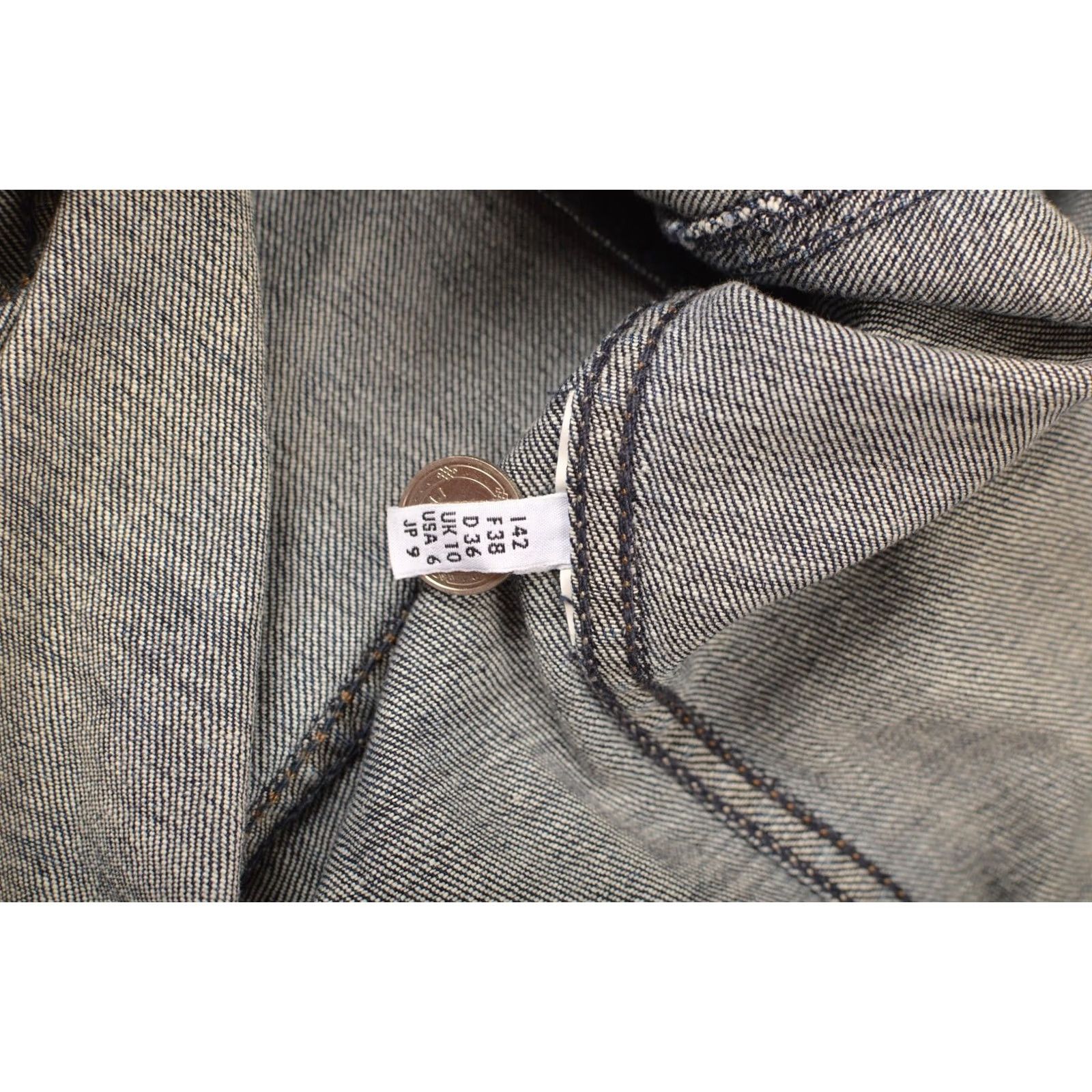 Vintage HIGH USE Womens Blue Denim Jacket Size 6 Jacket Womens Blue Denim Jacket 6 Blue 90s? Size M / US 6-8 / IT 42-44 - 6 Thumbnail