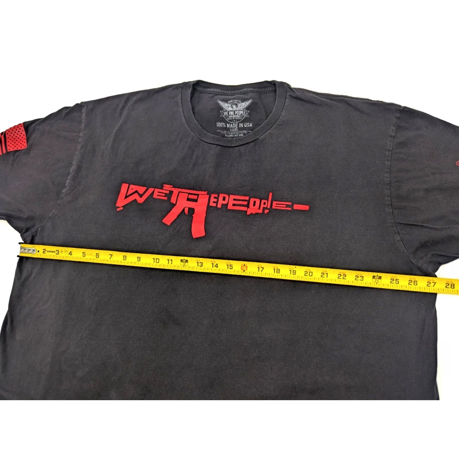 Vintage We The People Holsters Defend The 2nd Shirt 3XL Black Red Short Sleeve Crew Men Size US XXL / EU 58 / 5 - 4 Thumbnail