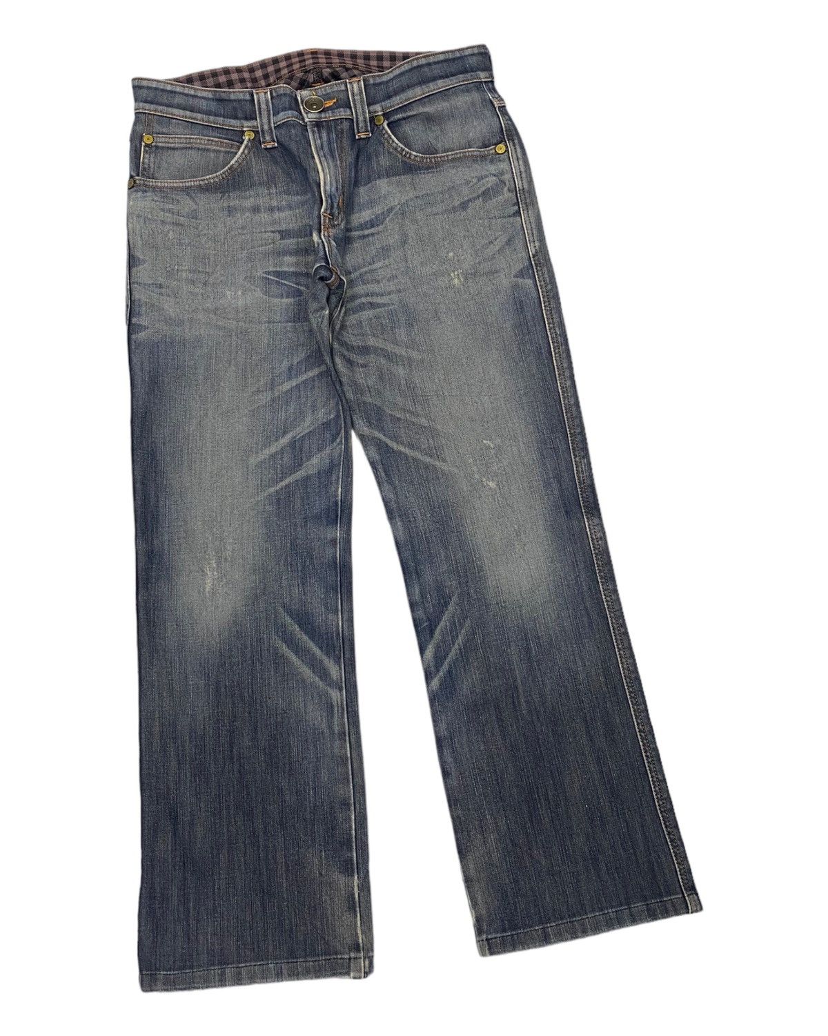 Hysteric Glamour 🔥BAGGY FLARE EDWIN 503 BLUE TRIP DISTRESSED DENIM JEANS Size US 34 / EU 50 - 2 Thumbnail