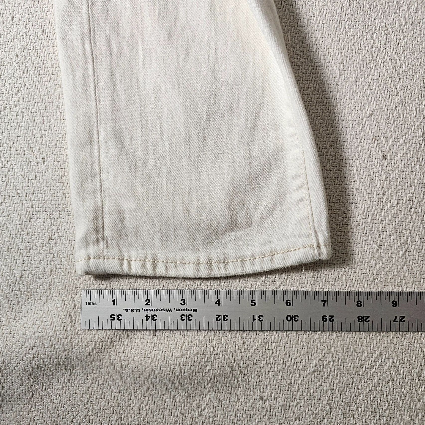 Anthropologie Pilcro & The Letterpress Jeans Womens 32 White Distressed Straight Anthropologie Size 24" / US 00 / IT 34 - 7 Thumbnail