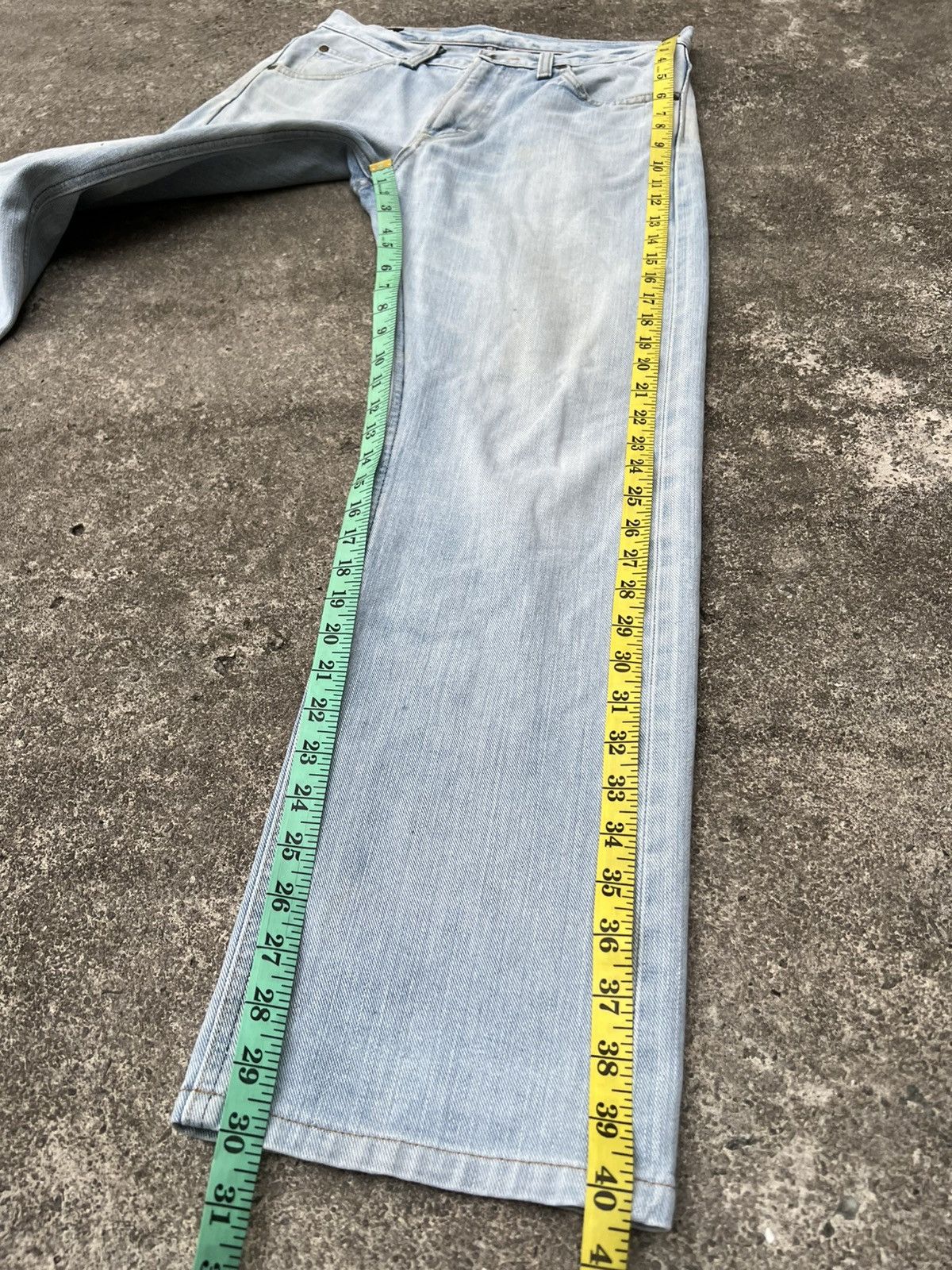 Japanese Brand Vintage 90’s Lee Riders Sanforized Selvedge Faded Jean Size US 30 / EU 46 - 6 Thumbnail