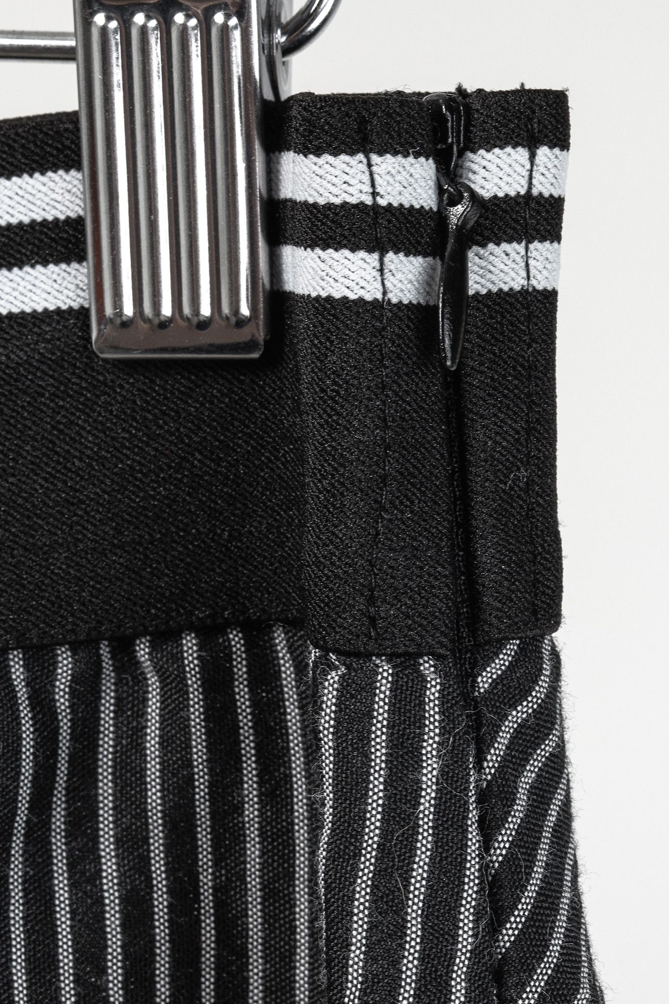 Other Save The Queen SS/19 Black Pinstripe-Cotton Wide-Leg Pants Size 30" / US 8 / IT 44 - 7 Thumbnail