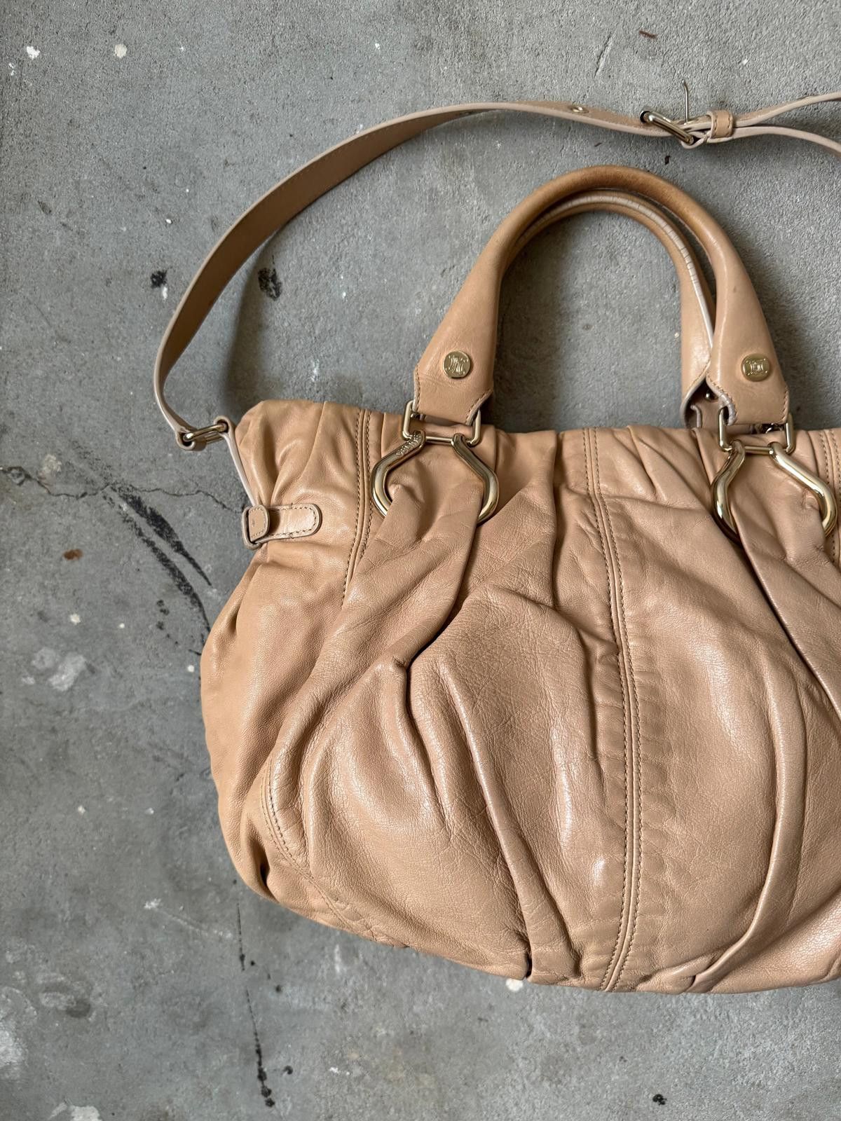 Celine Celine 2Way Leather Shoulder Bag Brown Size ONE SIZE - 6 Thumbnail