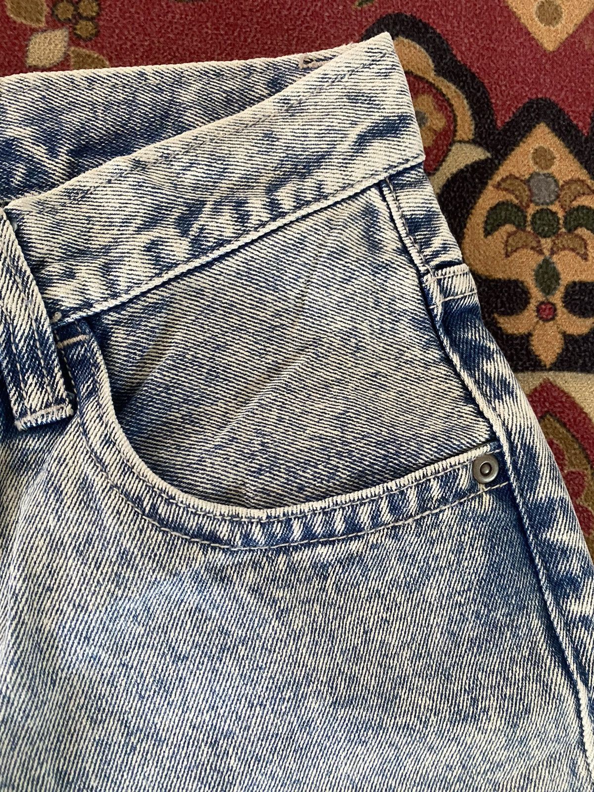 Japanese Brand × Vintage Vintage Cube Sugar Acid Wash Workwear Denim Pant Size US 29 - 3 Thumbnail