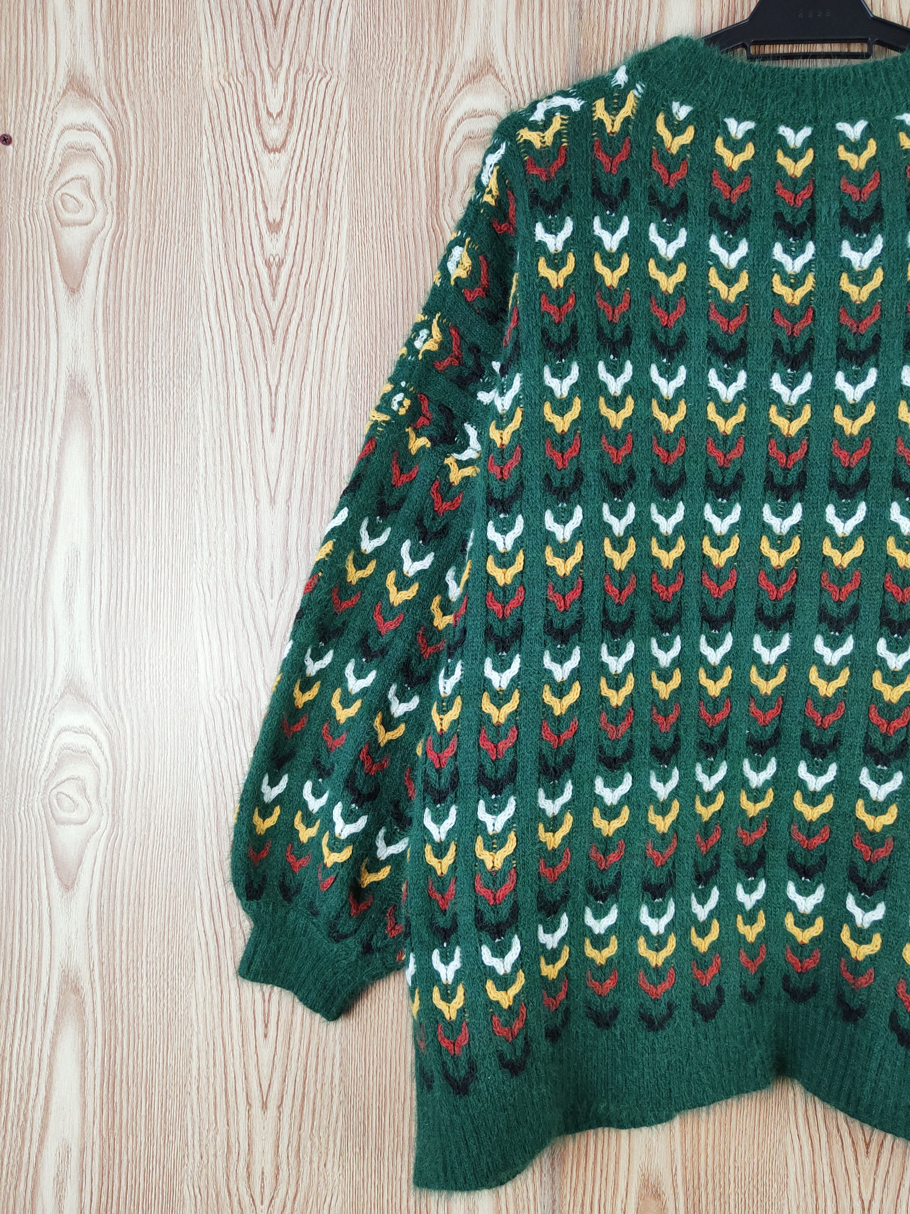 Japanese Brand D Japan art mohair vintage Green Knitwear Sweatshirts #W581 Size US XL / EU 56 / 4 - 8 Thumbnail