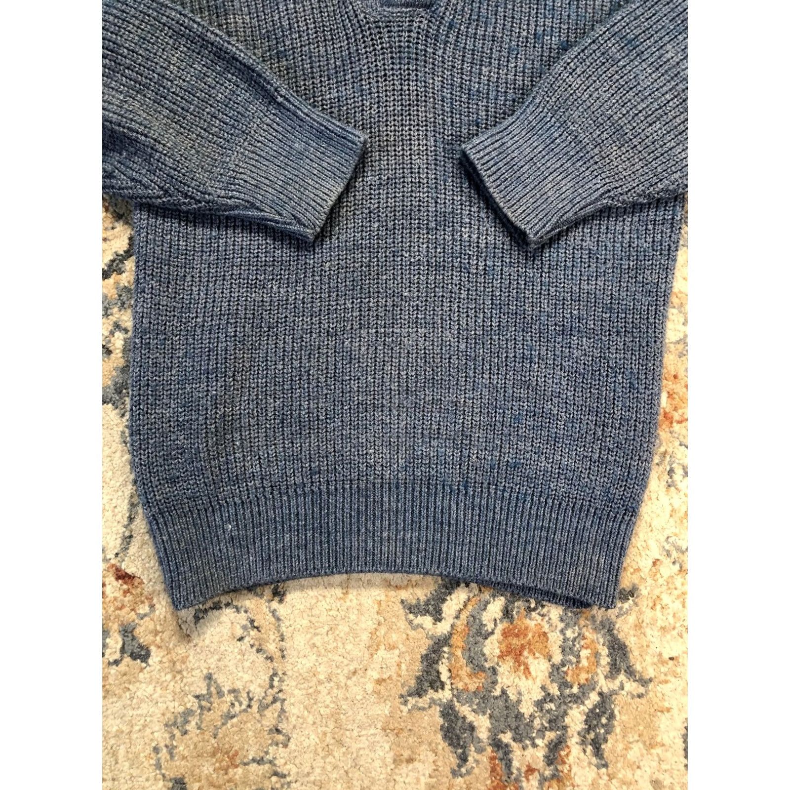 Vintage VINTAGE L.L. Bean Sweater Mens Medium Blue Mock Neck Henley Knit Pullover USA Shirt Mens Medium Blue Hemley Knit Sweater Size US M / EU 48-50 / 2 - 5 Thumbnail
