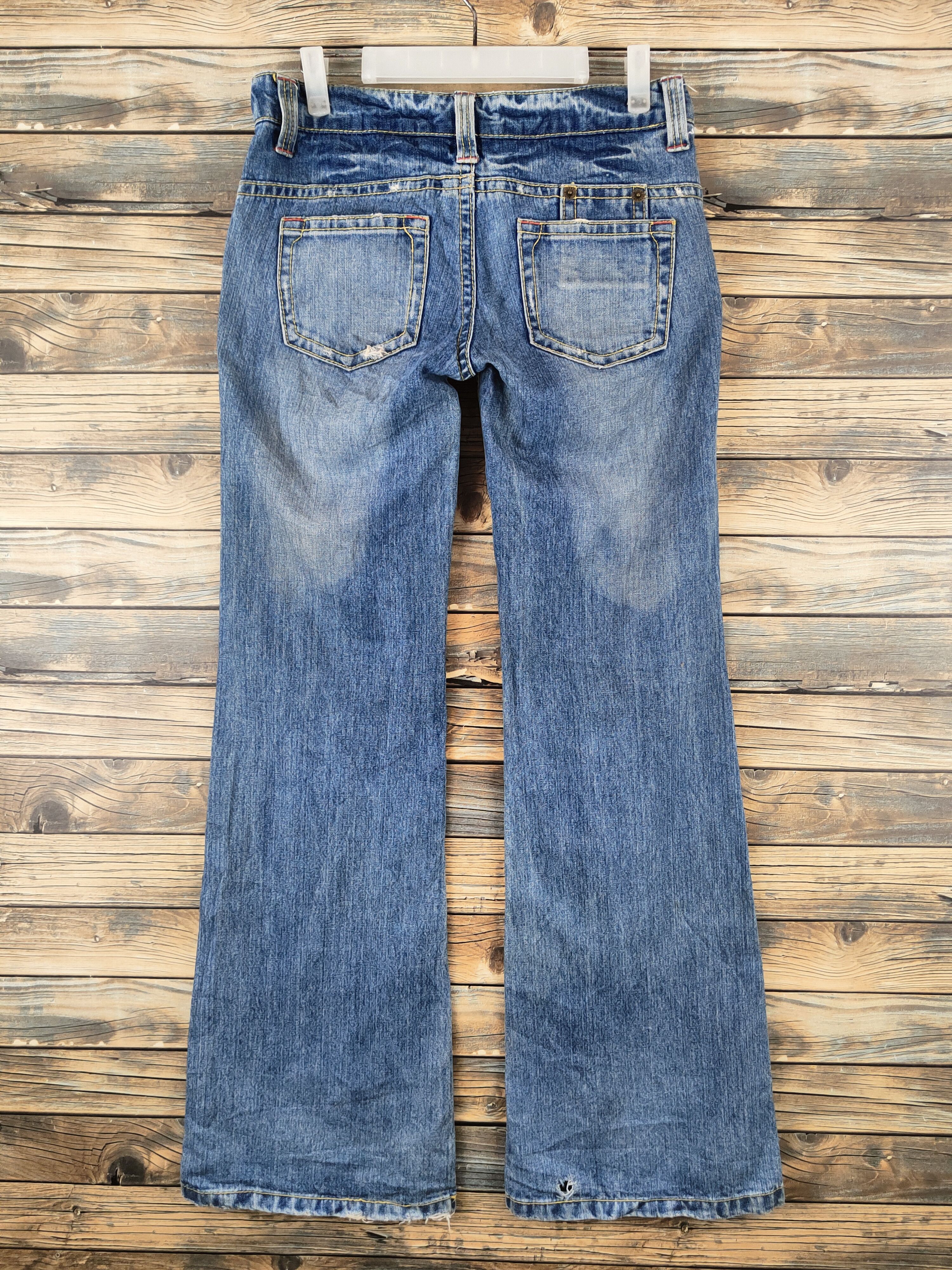 Japanese Brand Back Rush Blue Distressed Ripped Jeans #S2924 Size 28" / US 6 / IT 42 - 7 Thumbnail