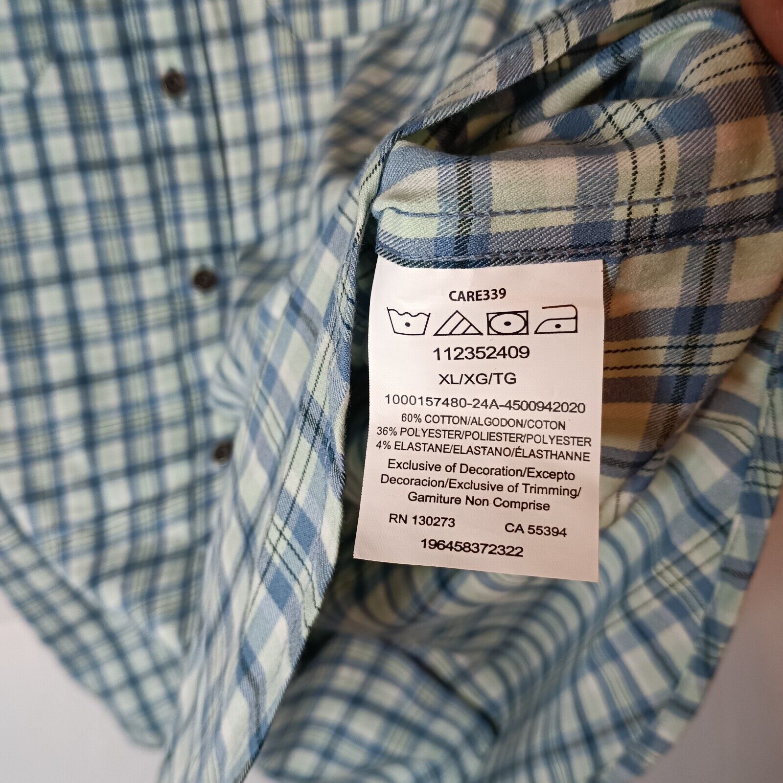 Wrangler Wrangler Utility Shirt Men's XL Plaid Regular Fit UPF 30 Size US XL / EU 56 / 4 - 10 Thumbnail