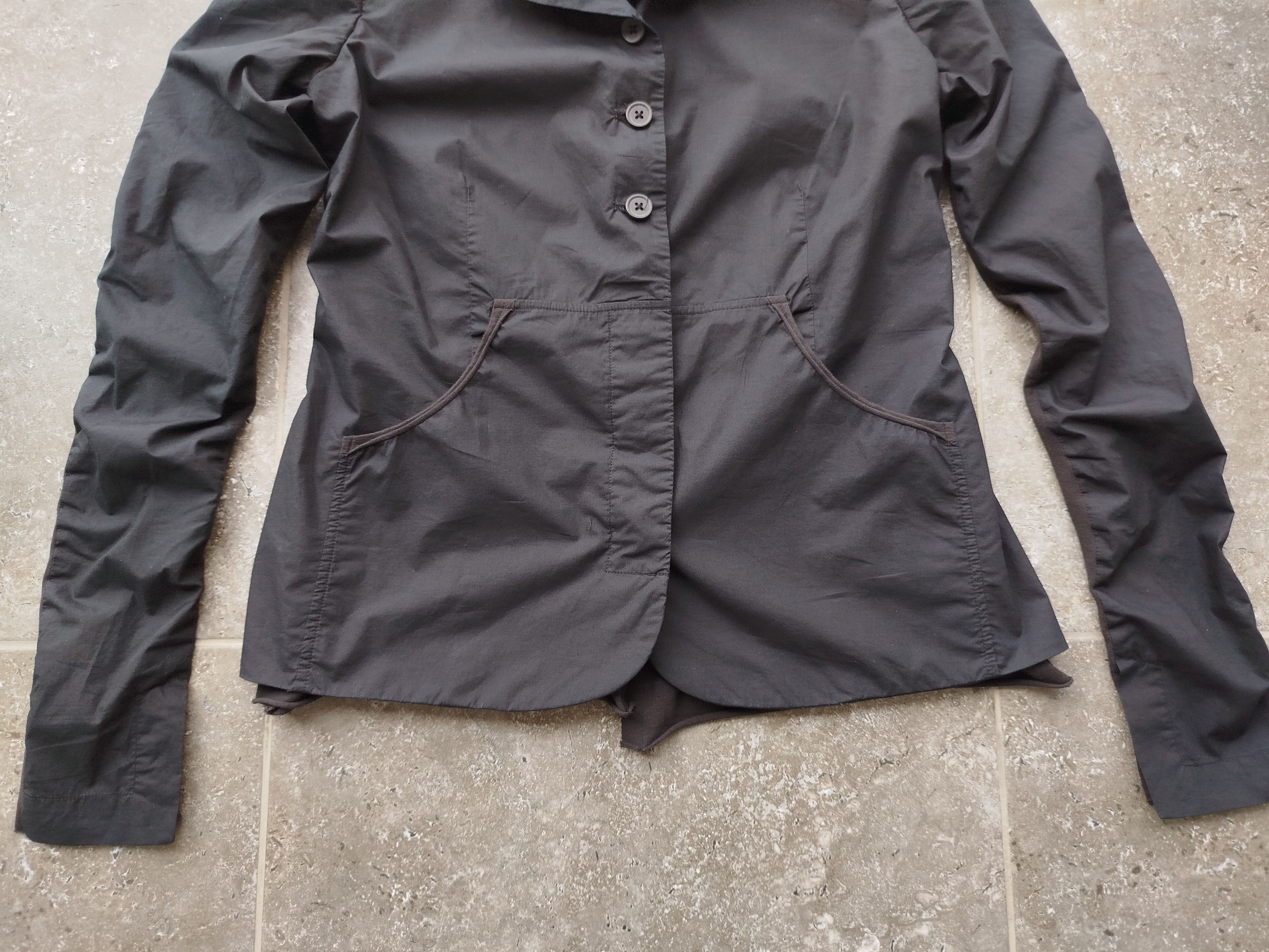 Rundholz Blazer Top Long Sleeve Pockets Layered Cotton Size M Size M / US 6-8 / IT 42-44 - 4 Thumbnail