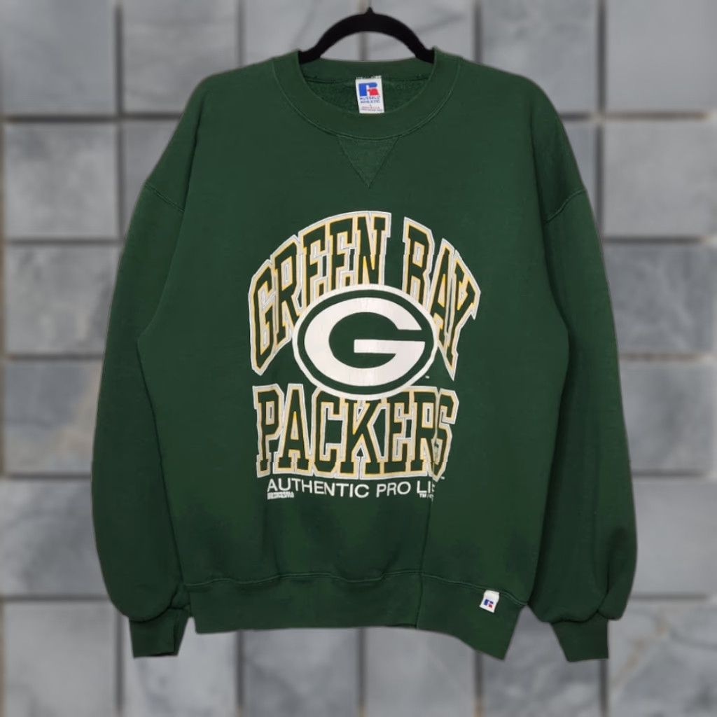 Russell Athletic VINTAGE Green Bay Packers Russell Athletic Large Wisconsin NFL VTG Y2k Sweatshirt Pullover Unisex Adults L Green Senior/Regular? Size US L / EU 52-54 / 3 - 1 Thumbnail