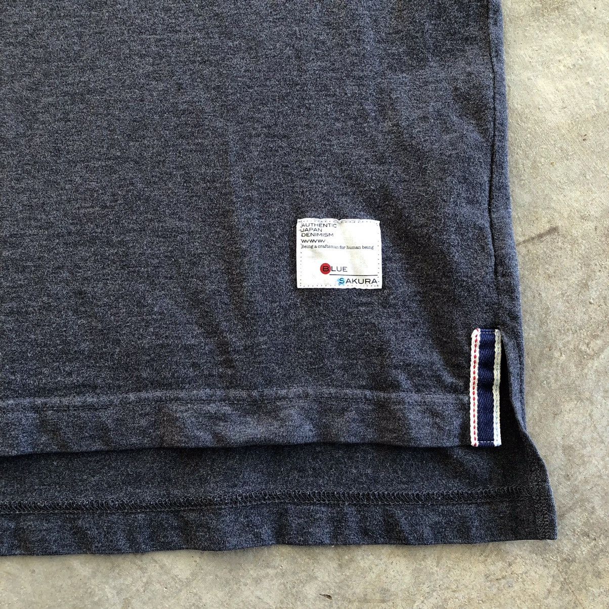 BLUE SAKURA Japan Selvedge Made Pocket T-Shirt