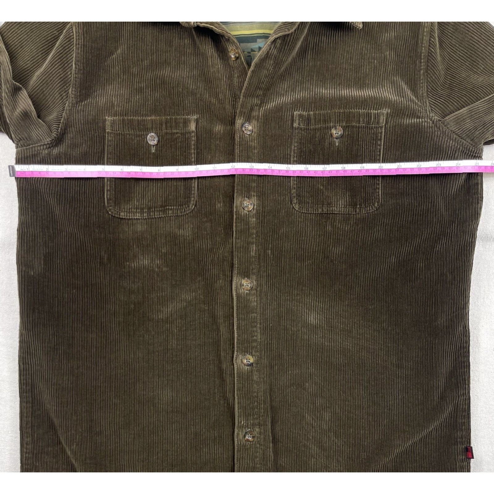 Vintage Woolrich Corduroy Shirt Jacket Lined Sz Large Brown 90s Aztec Workwear Mens Size US L / EU 52-54 / 3 - 5 Thumbnail