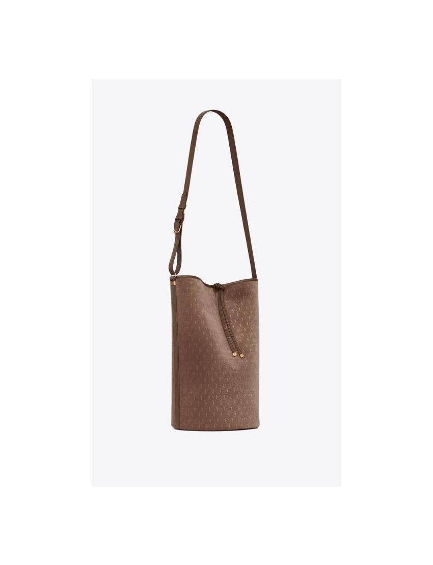 Saint Laurent Paris o1s1wg111124 Size: OS / Bucket Bag Velvet and Suede in Brown Size ONE SIZE - 5 Thumbnail
