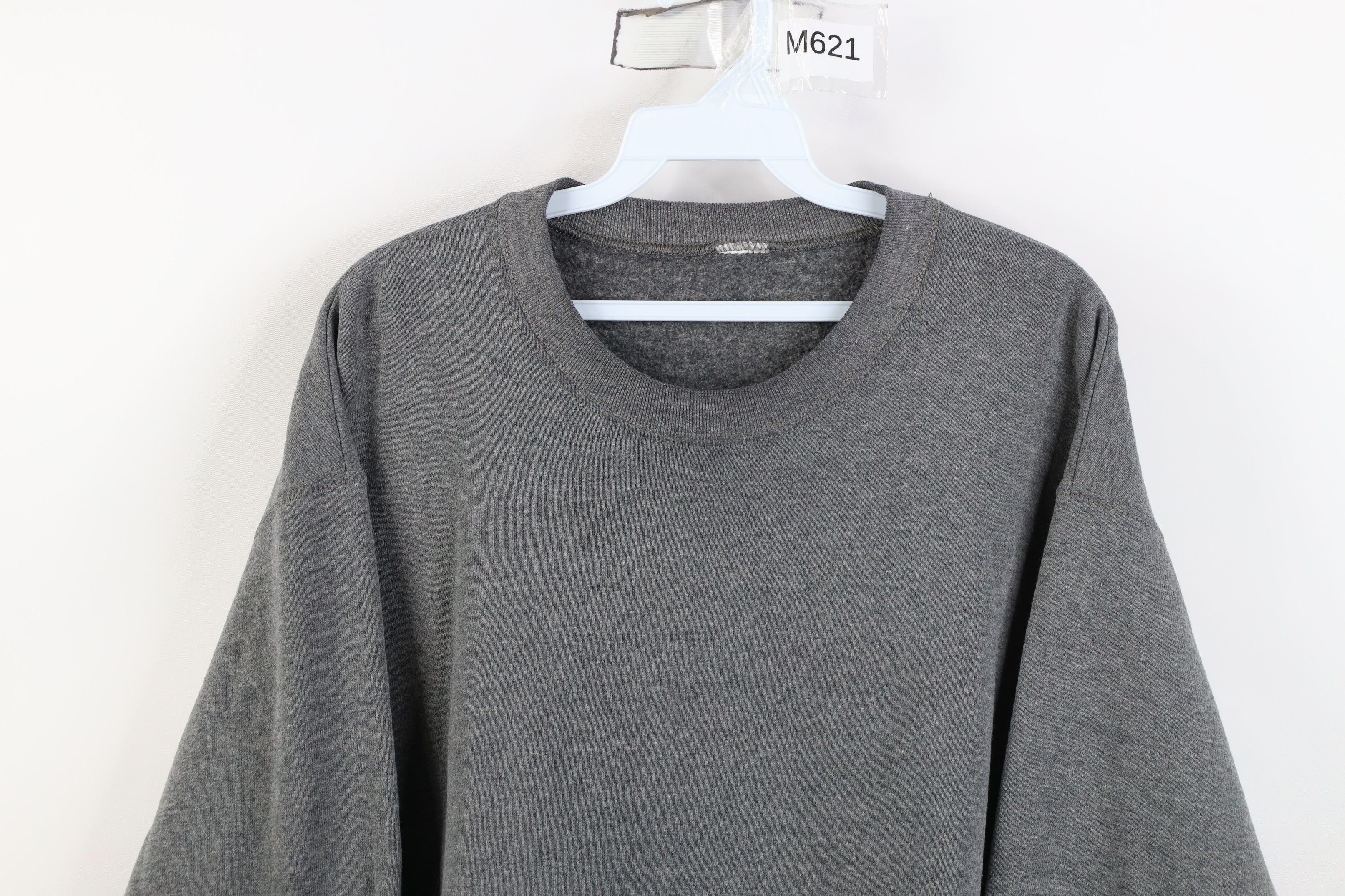 Vintage Vintage 90s Streetwear Blank Crewneck Sweatshirt Gray Size US L / EU 52-54 / 3 - 2 Thumbnail
