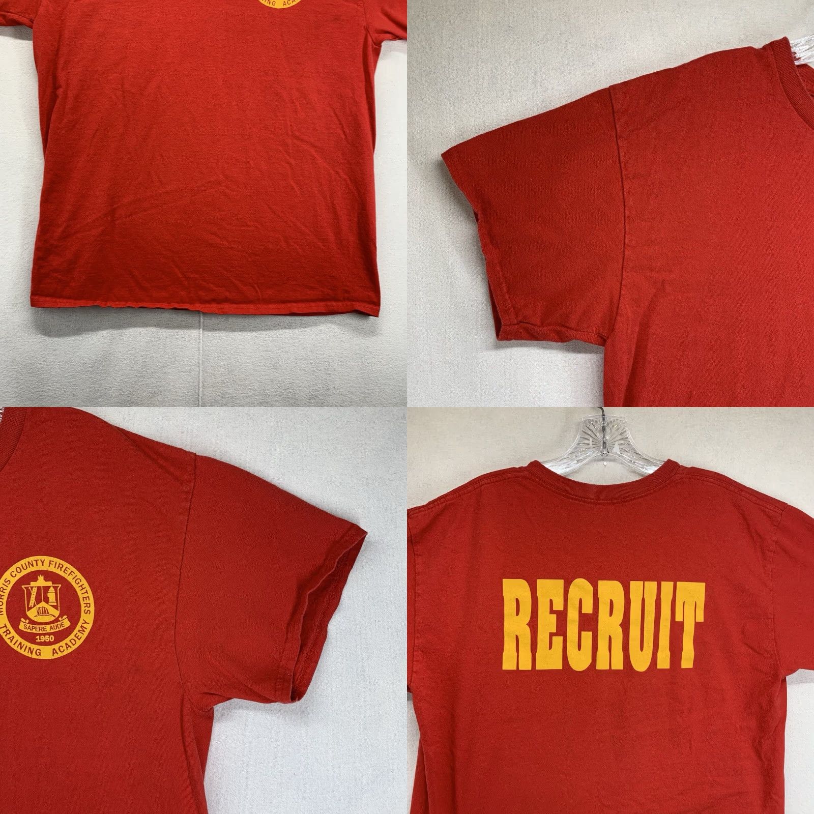 Vintage VINTAGE Firefighter T-Shirt Unisex Medium Red Fire Department 90s Firefighter Training Size US M / EU 48-50 / 2 - 8 Thumbnail
