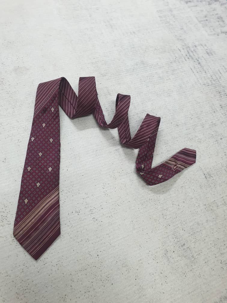 Yves Saint Laurent Yves Saint Laurent maroon Colour stripe ties Size ONE SIZE - 1 Thumbnail