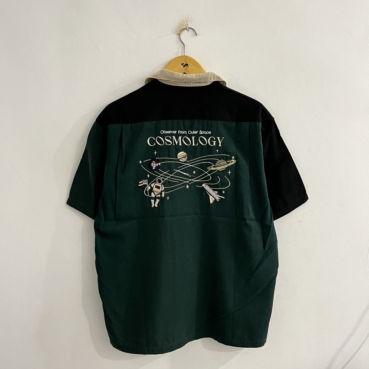 Japanese Brand Back Number Two Tone Color Graphic Button Up Size US L / EU 52-54 / 3 - 6 Thumbnail
