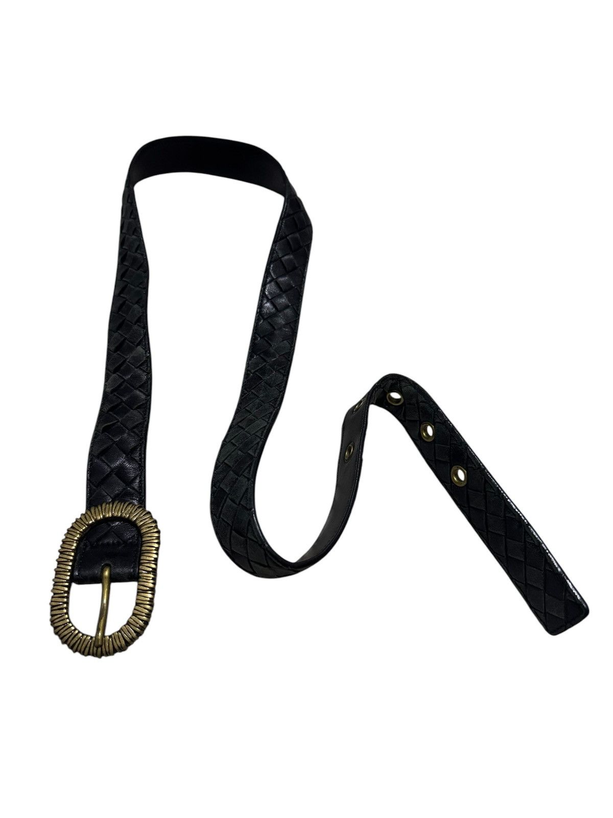 Bottega Veneta × Vintage Vtg Bottega Veneta Kalimero Intrecciato Woven Belt Size ONE SIZE - 2 Thumbnail