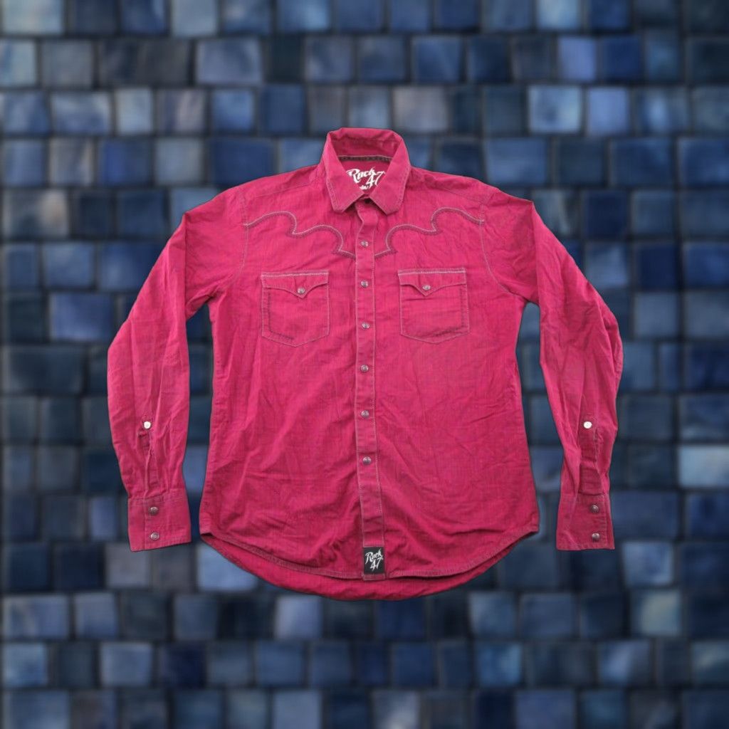 Wrangler VINTAGE Wrangler Rock 47 Men’s Pearl Snap Shirt Size M Red Western Cowboy Rodeo READ Size US M / EU 48-50 / 2 - 1 Thumbnail